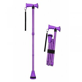 2888 Purple Adjustable Folding Walking Stick