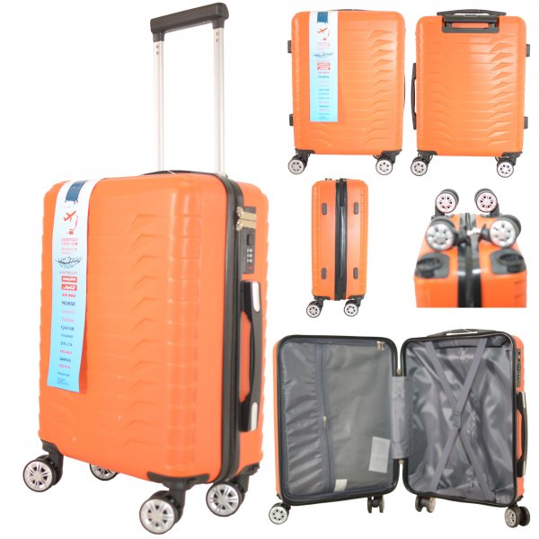 T-HC-US-1827 ORANGE CABIN-CASE EASYJET TRAVEL TROLLEY SUITCASE
