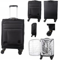 VINHO-0018630 21" CABIN SIZED BLACK TRAVEL TROLLEY SUITCASE