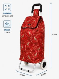 B-ST-05 Deer Red 2 Wheeler Shopping Trolley B-ST-05 Deer Red 2 Wheeler Shopping Trolley