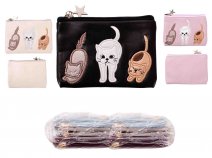 CP04 CAT APPLIQUE MINI PURSE PACK OF 12