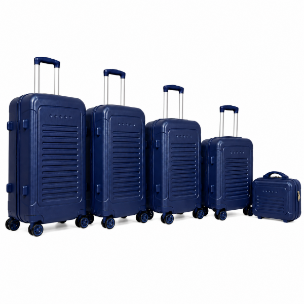T-HC-716 SET OF 5 Navy Premium Hard Shell Suitcases
