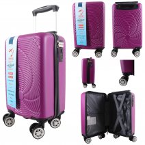 T-HC-US-1633 DARK PURPLE RYAN AIR CABIN-SIZED TROLLEY SUITCASE