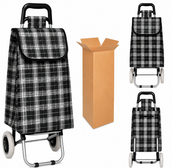 LL-ST05 BLACK PRINT 2 WHEEL SHOPPING TROLLEY BOX OF 10
