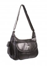 3747 BLACK COW HIDE BAG - P059