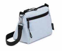 2309 Ice Blue Lorenz Top Zip Mini Shoulder Crinkled Nylon Bag