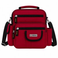 2572 Red Unisex Polyester Bag wth 6 Zips & 4 Pockets (New) 2572 Red Unisex Polyester Bag wth 6 Zips & 4 Pockets (New)