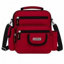 2572 Red Unisex Polyester Bag wth 6 Zips & 4 Pockets (New)