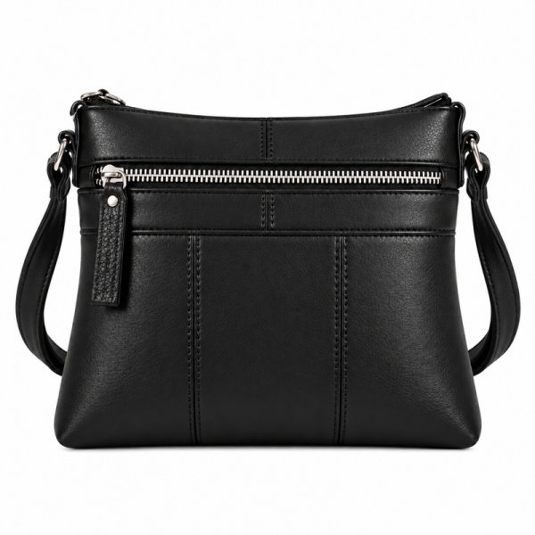 PR-DD 30 Black Leather Bag With Long Strap (New)
