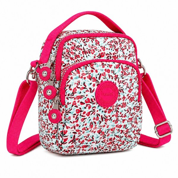 2498 White Pink Lorenz Shoulder Bag (New)