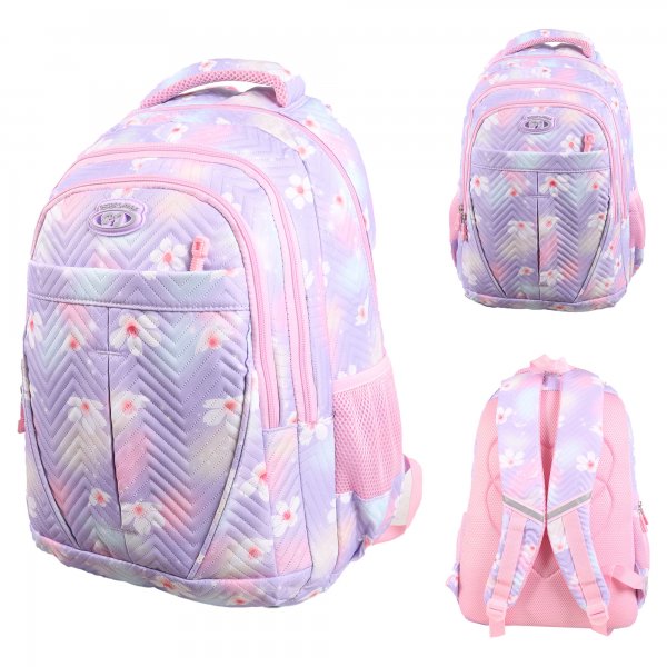 EA-BP-46129 FLORAL PURPLE BACKPACK