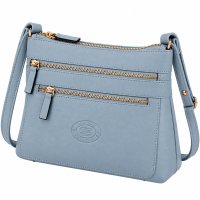 0594 Iceberg Pebbl Leather Top Zip Rfid X-Body Bag W/4 Zip (New) 0594 Iceberg Pebbl Leather Top Zip Rfid X-Body Bag W/4 Zip (New)