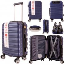 T-HC-US-02 NAVY 17.7'' UNDER-SEAT CABIN-SIZE TROLLEY SUITCASE