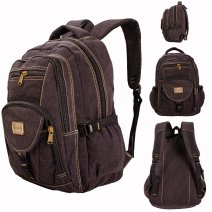 EA-CA46224 BLACK CANVAS BACKPACK