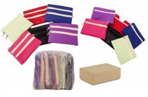 1506 PACK OF 12 GRAINED PU PURSE WITH 4 ZIPS