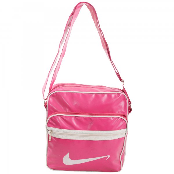 HB-PV-N-02 PINK WHITE FAUX LEATHER HANDBAG