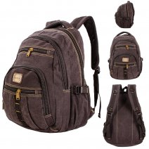 EA-CA45222 BLACK CANVAS BACKPACK