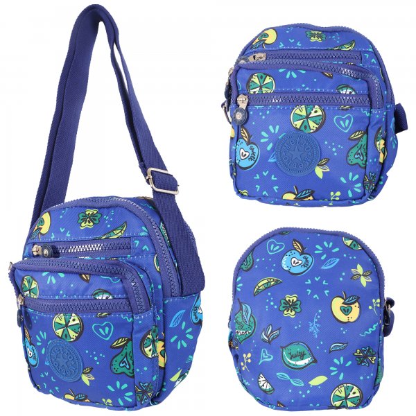 LL-224F NAVY 'LEMON AND LIME' SHOULDER BAG