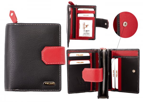 10417 BLACK MULTI LADIES WALLET