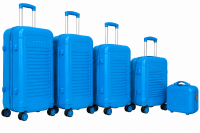 T-HC-716 SET OF 5 Blue Premium Hard Shell Suitcases T-HC-716 SET OF 5 Blue Premium Hard Shell Suitcases