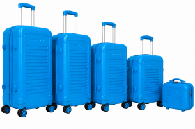 T-HC-716 SET OF 5 Blue Premium Hard Shell Suitcases