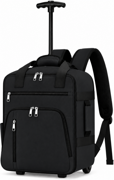 TR-E-TA-002 Black Underseat Travel Trolley Bag