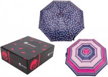 UU0364 STRIPE/OWL PRINT SUPERMINI UMBRELLA BOX OF 12