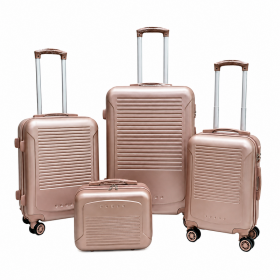 T-HC-716 SET OF 4 Rose Gold Premium Hard Shell Suitcases
