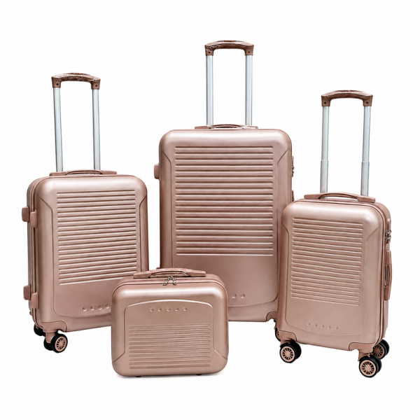 T-HC-716 SET OF 4 Rose Gold Premium Hard Shell Suitcases