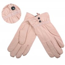 LG-004 PINK LEATHER GLOVES MEDIUM
