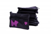 006A BLACK small purse wth 3 zip