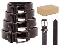2708 BLACK 1'' ALL SIZE BELT WITH GUN METAL BUCKLE BOX OF 12