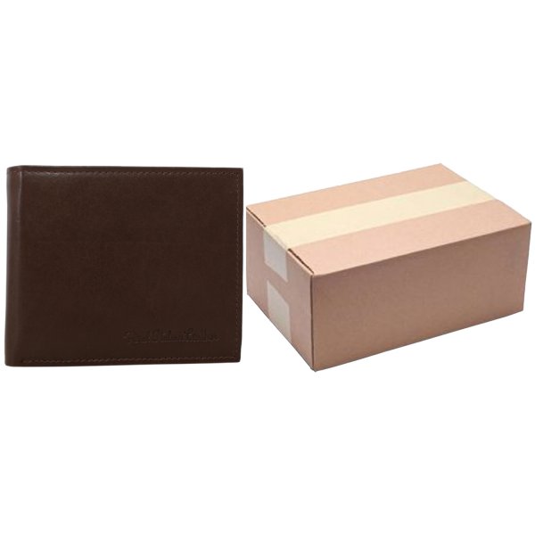 1066 ASSORTED BROWN ITALIAN LEATHER RFID BOX OF TEN