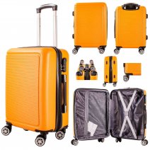 T-HC-C-11 ORANGE CABIN-SIZE TRAVEL TROLLEY SUITCASE