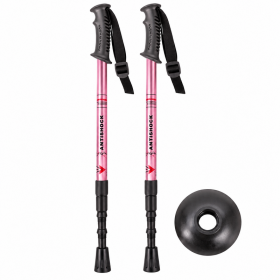 2890-Pair Pink Anti-Shock Trekking Poles (New)