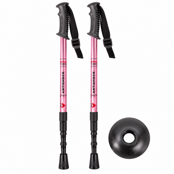 2890-Pair Pink Anti-Shock Trekking Poles (New)