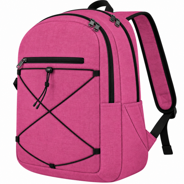 BP-121 PINK BACKPACK WITH MULTIPLE POCKETS