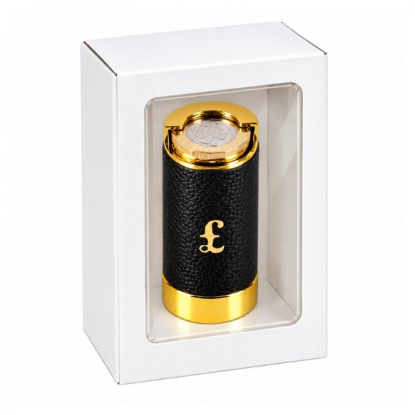 8605 $1 Coin Holder Black Leather (New)