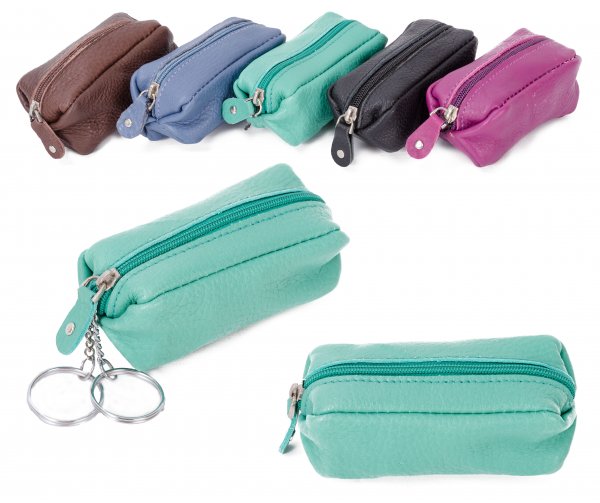 CPDM 51 CYAN LONG COIN PURSE W/ 2 KEYRINGS