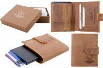 RL 9001 RFID C-SECURE CASE WALLET TAN ORANGE