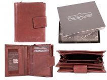 027 SMOOTH BROWN ITALIAN LEATHER WALLET