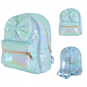 2673 BABY BLUE SEQUIN KIDS BACKPACK