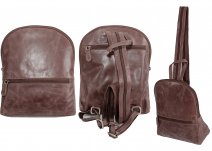 2019 100% REAL LEATHER BACKPACK BROWN