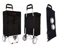 6961 2 WHEEL SHOPPING TROLLEY BLACK