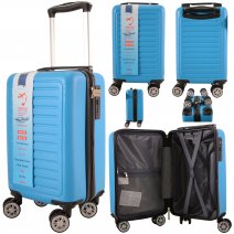 T-HC-US-1615 BLUE UNDER-SEAT CABIN-SIZE TRAVEL TROLLEY
