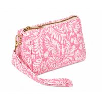 2322 Pink Floral Quilted Multi-Use Pouch 2322 Pink Floral Quilted Multi-Use Pouch