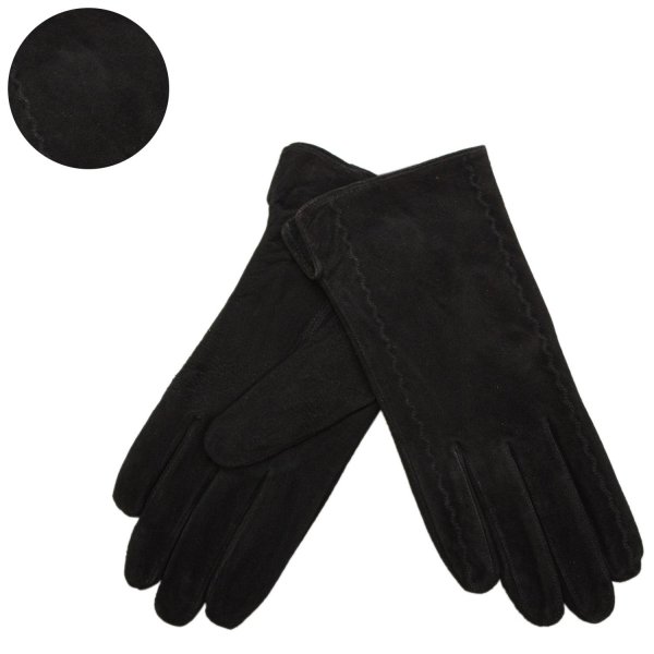 LG-100 MEDIUM BLACK SUEDE GLOVES