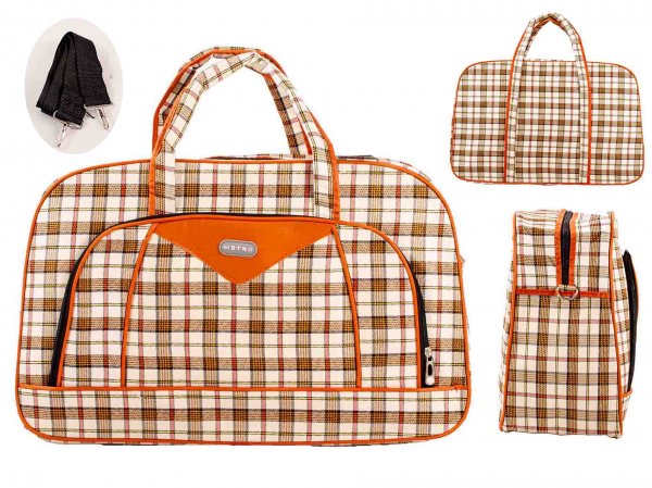 LL-37 ORANGE YELLOW HOLDALL UNISEX BAG WITH ADJUSTABLE STRAP