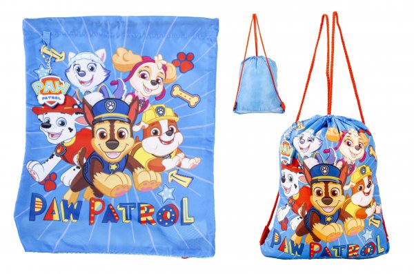 PAW PATROL 02344 BLUE DRAWSTRING BAG