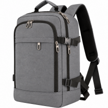 BP-120 GREY RYANAIR UNDERSEAT CABIN-FRIENDLY RUCKSACK W/MUL ZIP